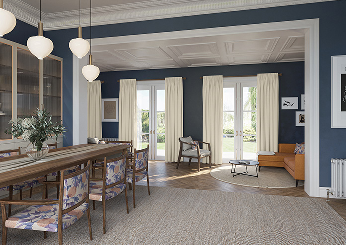 Genoa Faux Silk (Blackout), Cream Shimmer - Made to Measure Curtains - Image 8